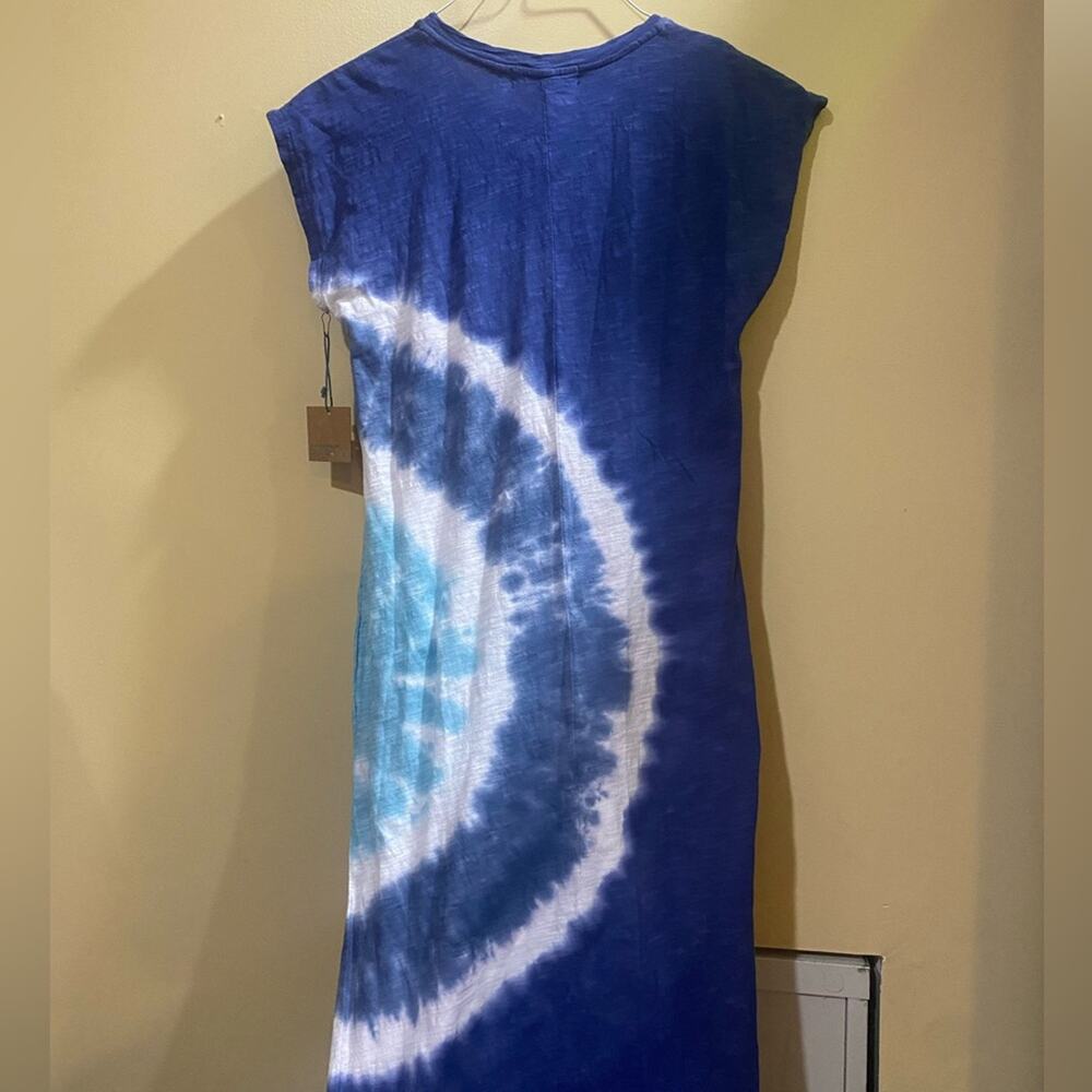 River+Sky Blue Tie-dye Maxi XS Dress Large NWT- see photos for a flaw - Picture 4 of 9